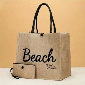 Print Tote Bag Beach Bag 2 Pc